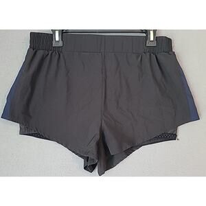 Baleaf Women’s Lined Running Shorts Large – Black w/ Blue Panel – EUC
